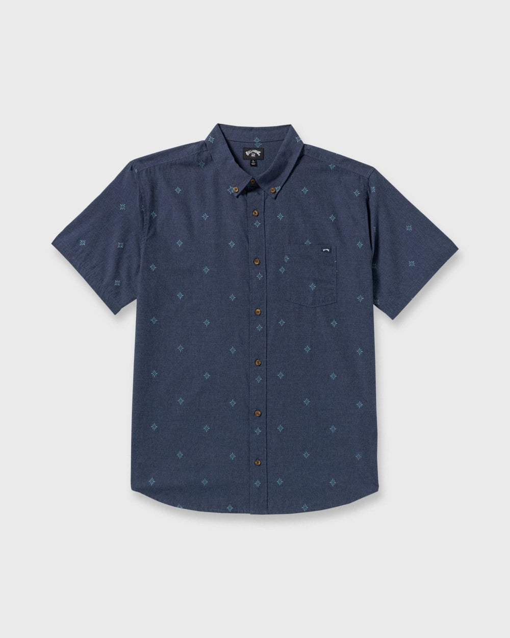 All Day Jacquard Short Sleeve Shirt - Midnight