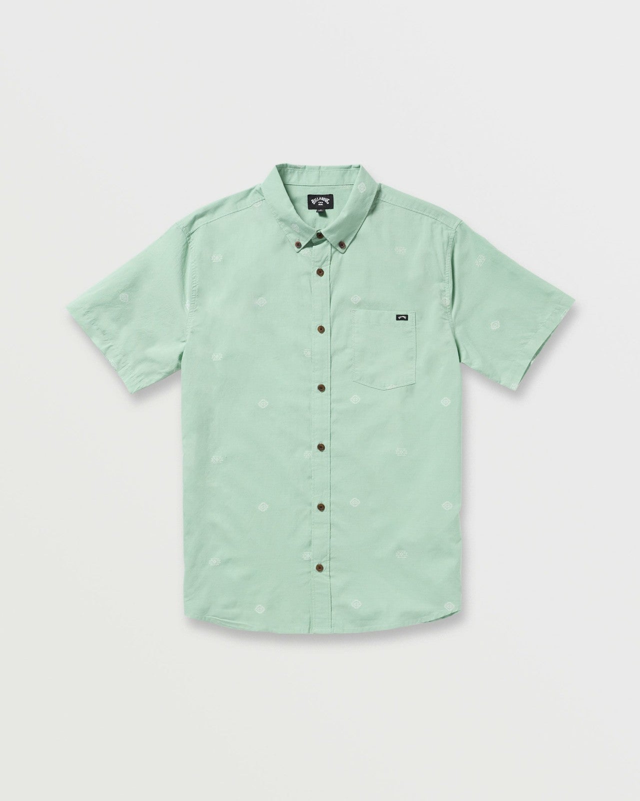 All Day Jacquard Short Sleeve Shirt - Seafoam