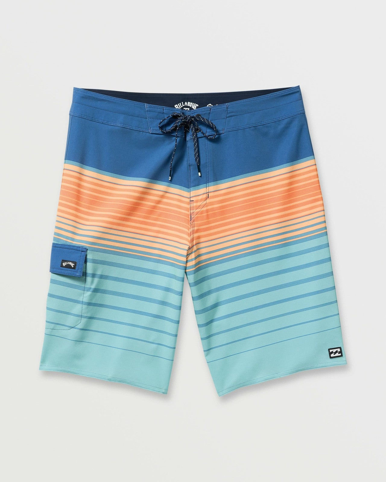 All Day Stripe Pro Performance 20" Boardshorts - Deep Blue