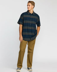All Day Stripe Short Sleeve Shirt - Midnight