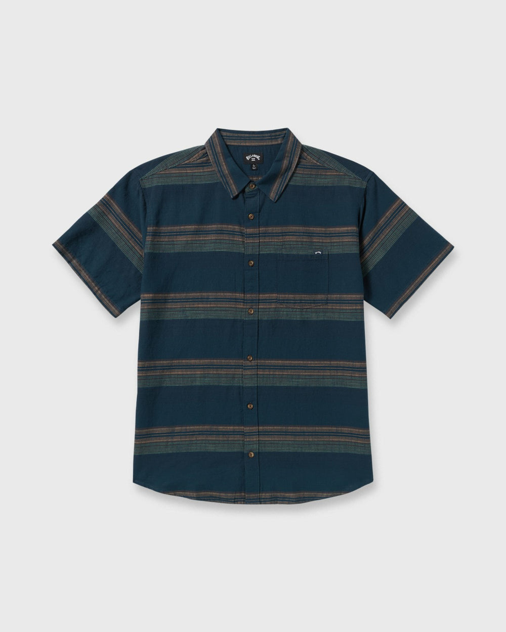 All Day Stripe Short Sleeve Shirt - Midnight