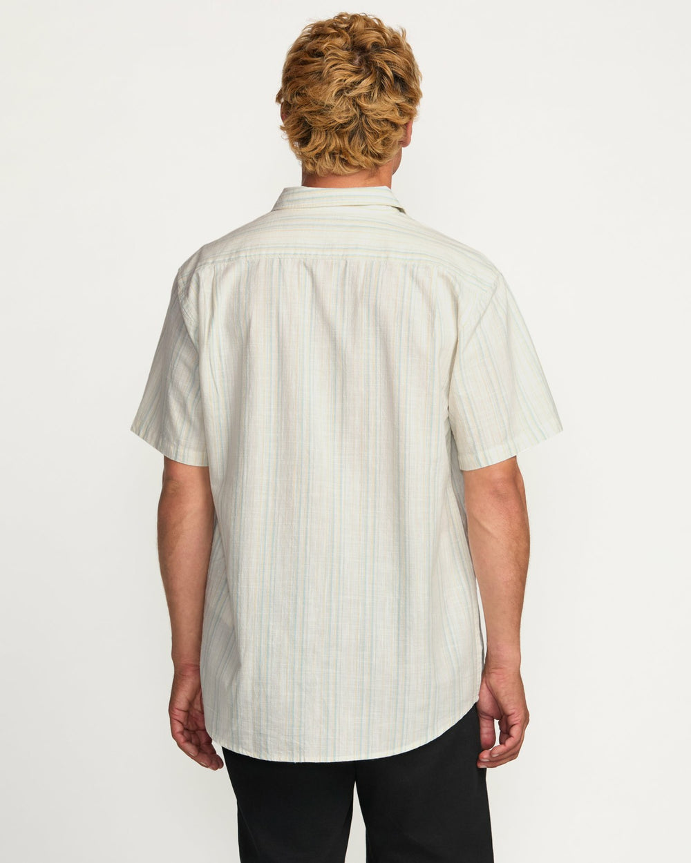 All Day Stripe Short Sleeve Shirt - Off White
