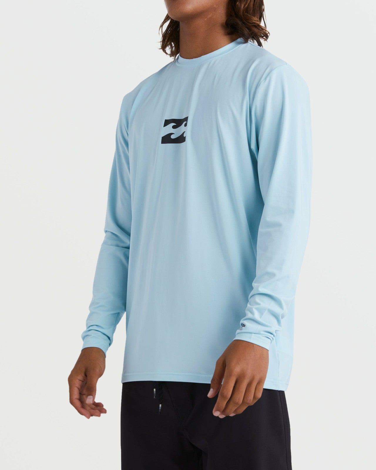 All Day Wave Loose Fit Long Sleeve Surf Tee - Coastal Blue