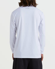 All Day Wave Loose Fit Long Sleeve Surf Tee - White