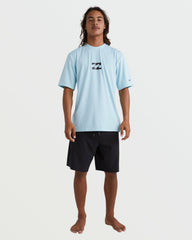 All Day Wave Short Sleeve Rashguard - Coastal Blue