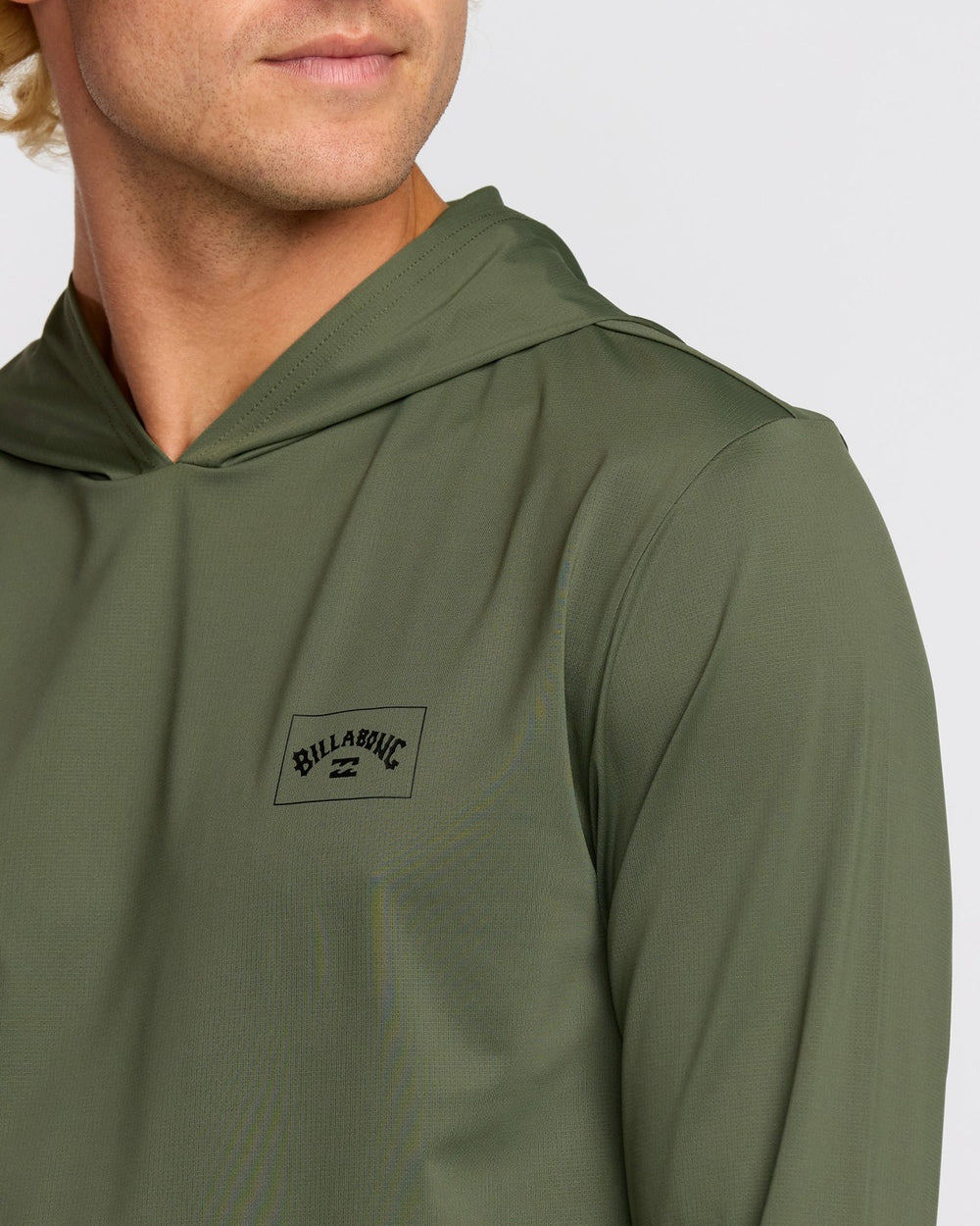 Arch Mesh Long Sleeve Hooded Surf Tee - Dark Military