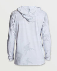 Arch Mesh Long Sleeve Hooded Surf Tee - White Camo