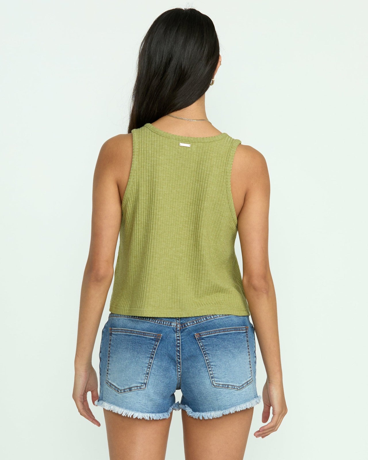 Aya Sun Knit Tank - Avocado