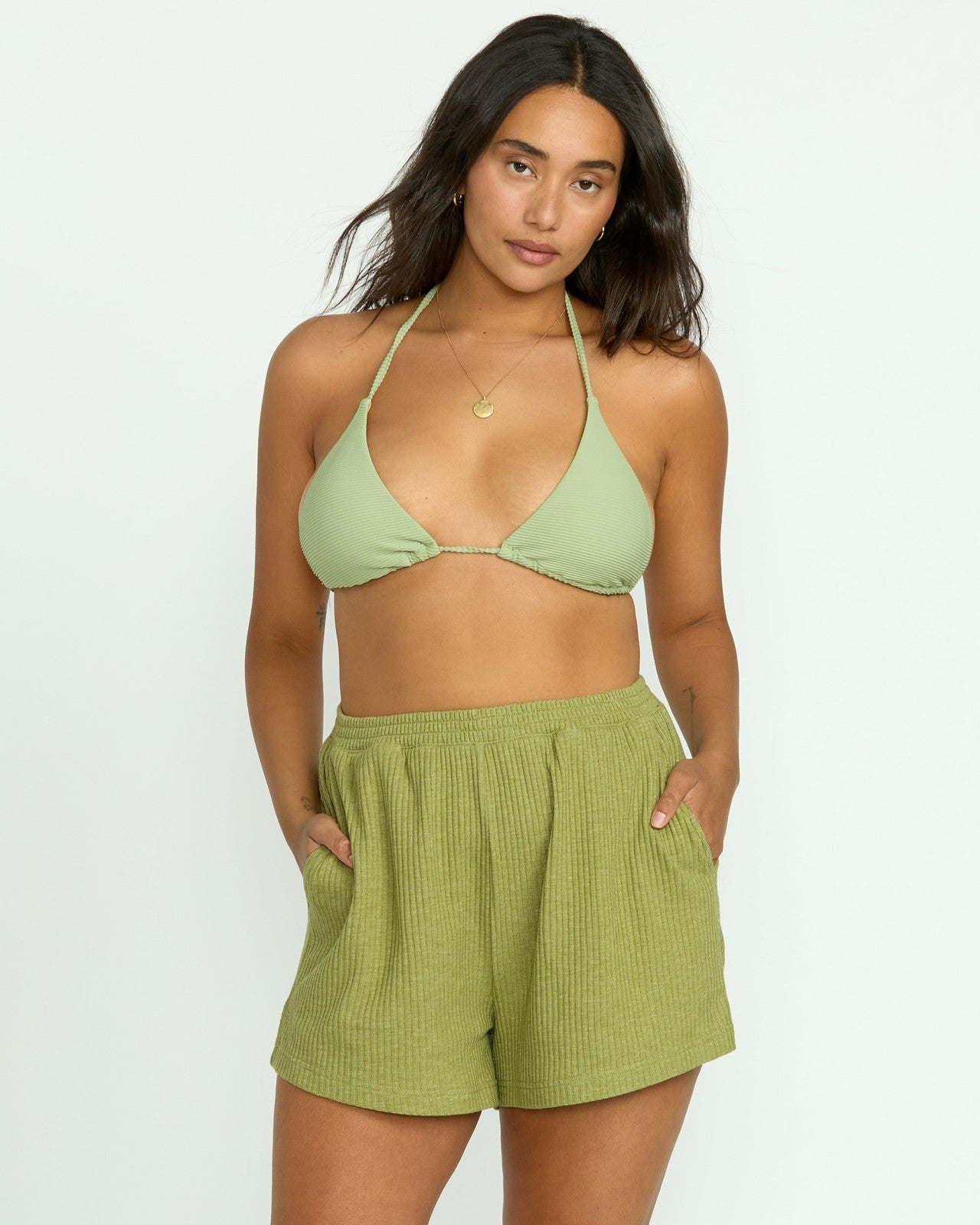 Aya Sun Shorts - Avocado