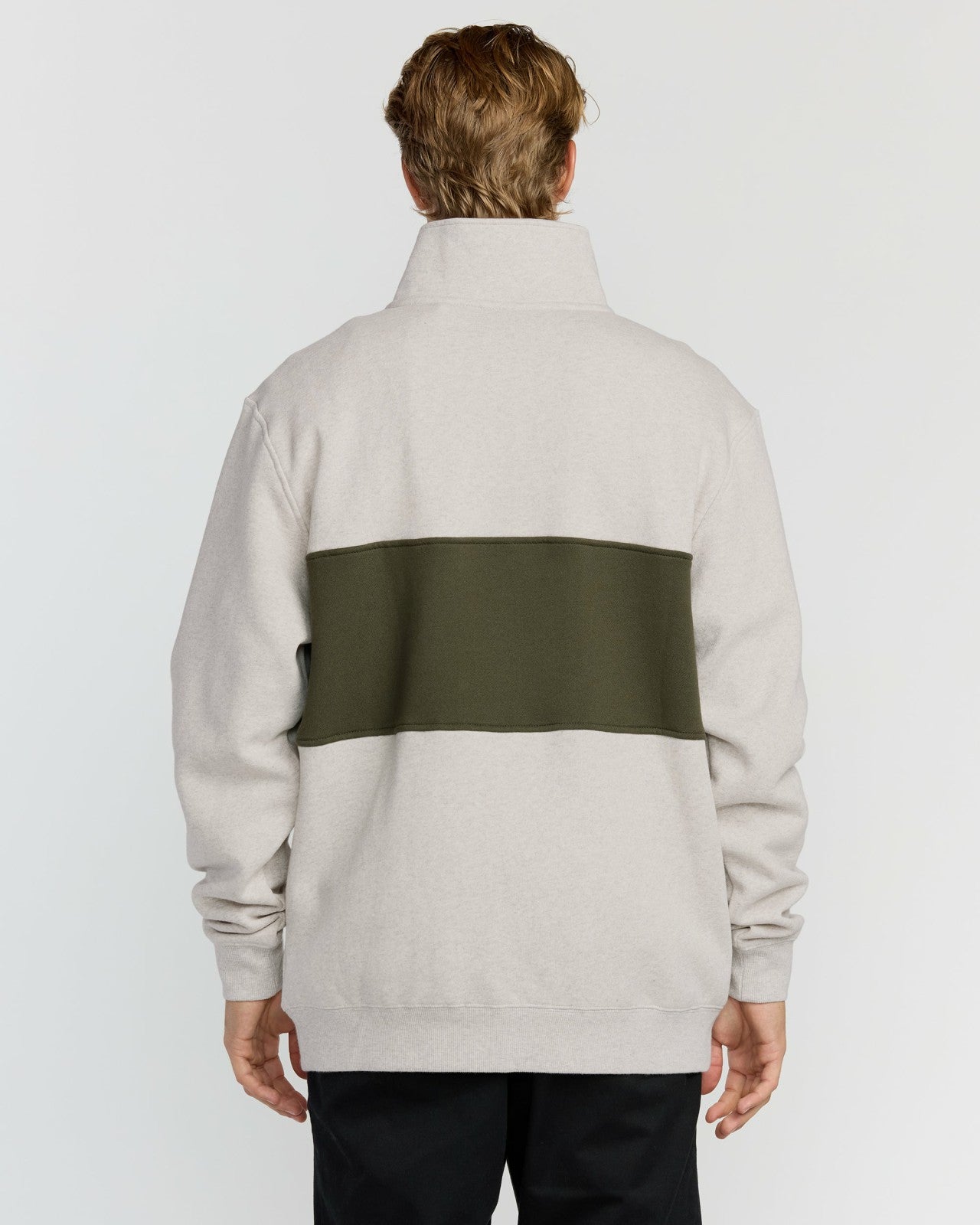 Bad Dog 3/4 Zip Mockneck Sweatshirt - Sand Htr