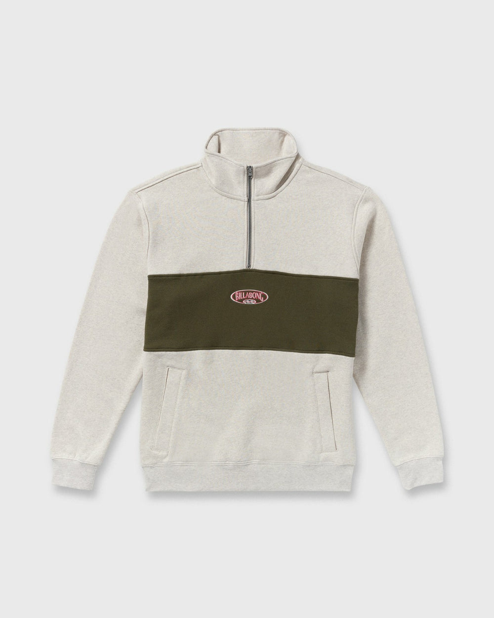 Bad Dog 3/4 Zip Mockneck Sweatshirt - Sand Htr
