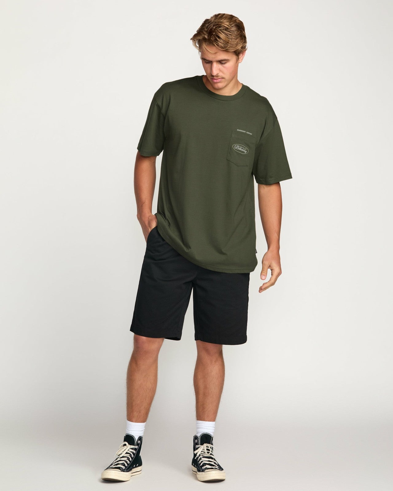 Bad Dog Pocket Regular Tee - Olive