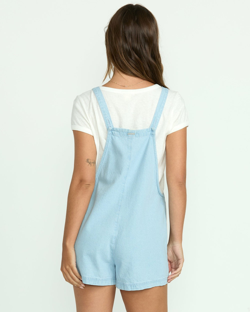 Beach Crush Denim Shortalls - Salt Blue