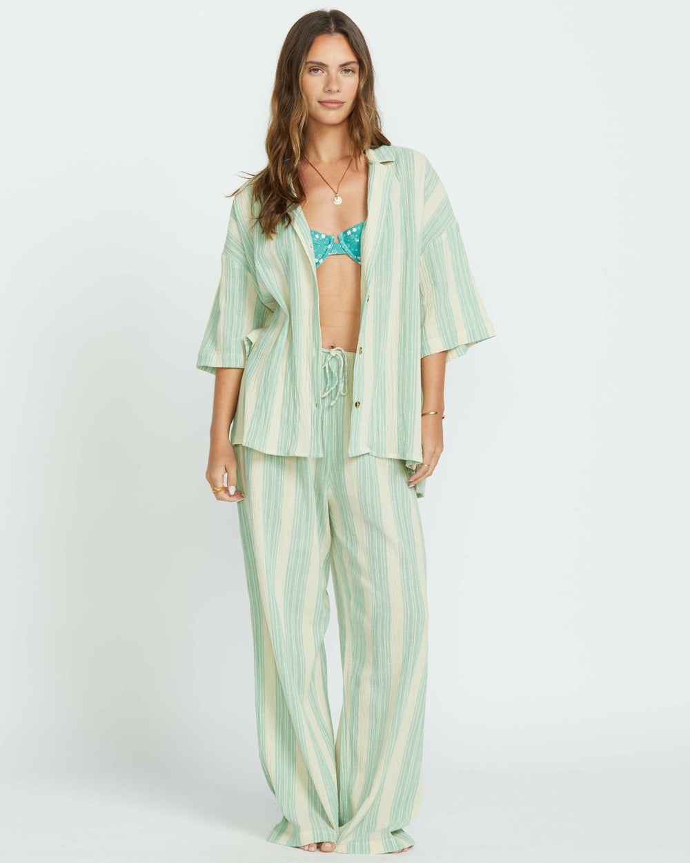 Beach Side Short Sleeve Shirt - Island Green