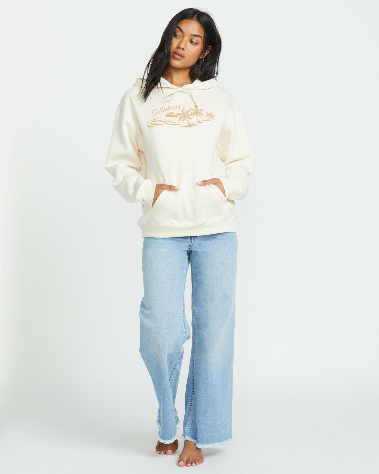 Beach Tropics Po Hoodie - Whitecap