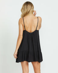 Beach Vibes Beach Coverup Dress - Black Pebble
