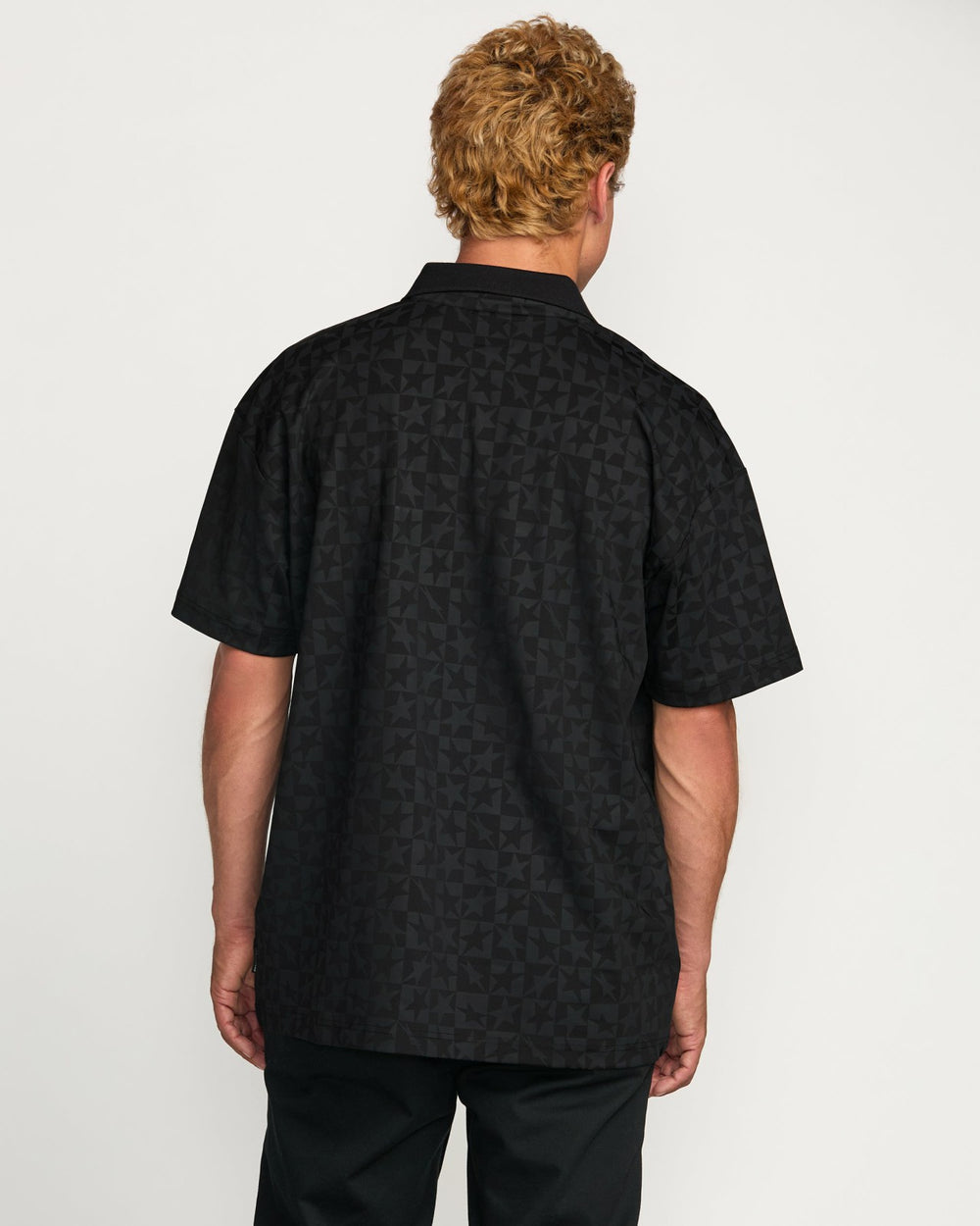 Billabong x Mami Wata Black Star Surf Club Short Sleeve Polo Shirt - B