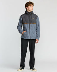 Boundary Lite Zip Sweatshirt - Steel Blue