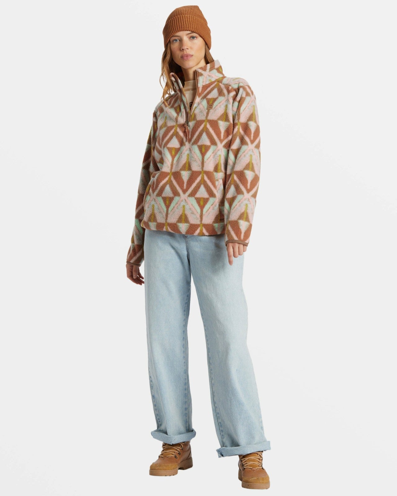 A/Div Boundary Mock 3 Half-Zip Pullover Sweatshirt - Sandalwood