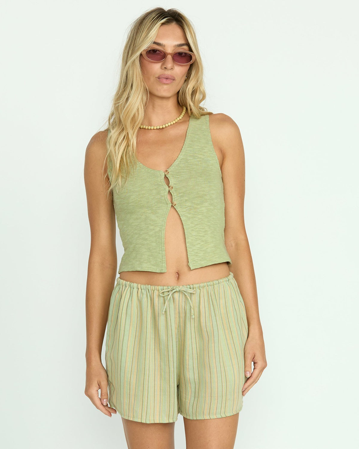 Bren Knit Vest - Pistachio