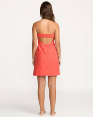 Bright Bloom Placket Dress - Hibiscus
