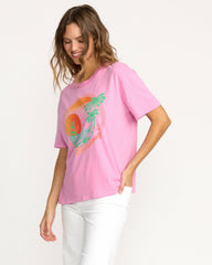 Bright New Day Tee - Bright Rose