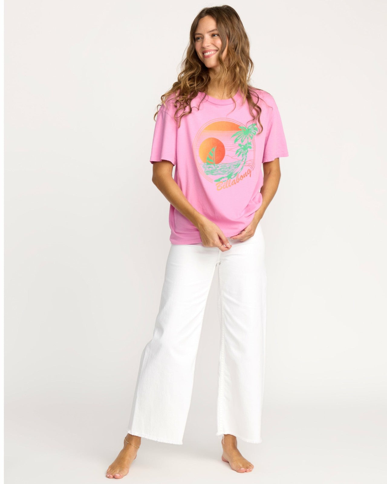 Bright New Day Tee - Bright Rose