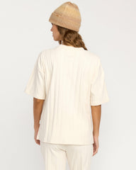 Cass Short Sleeve Top - Whitecap