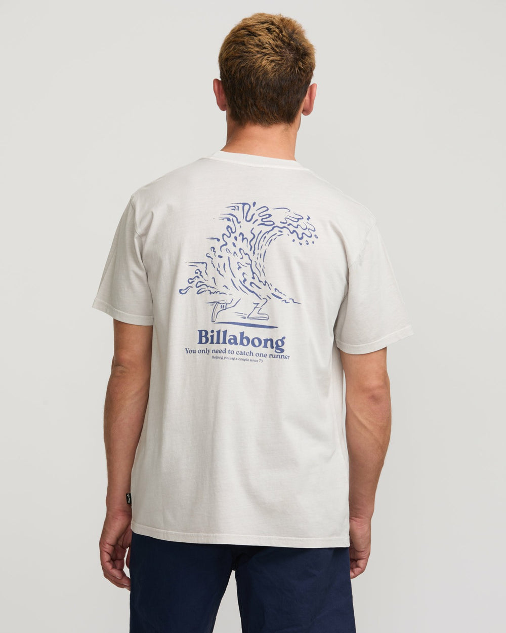 Catch One Premium Wave Wash Tee - Silver