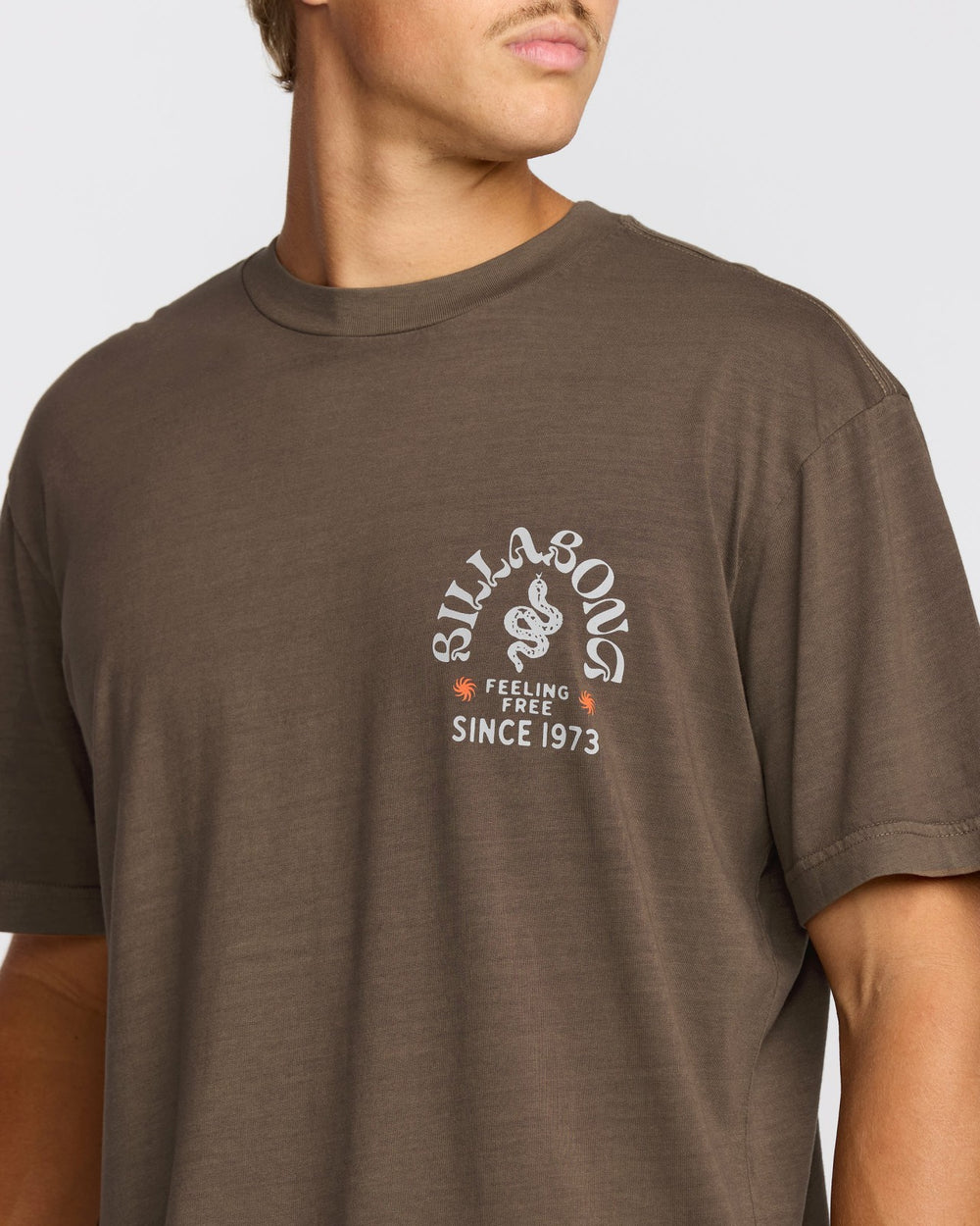 Coiled Premium Wave Wash Short Sleeve T-Shirt - Dark Brown