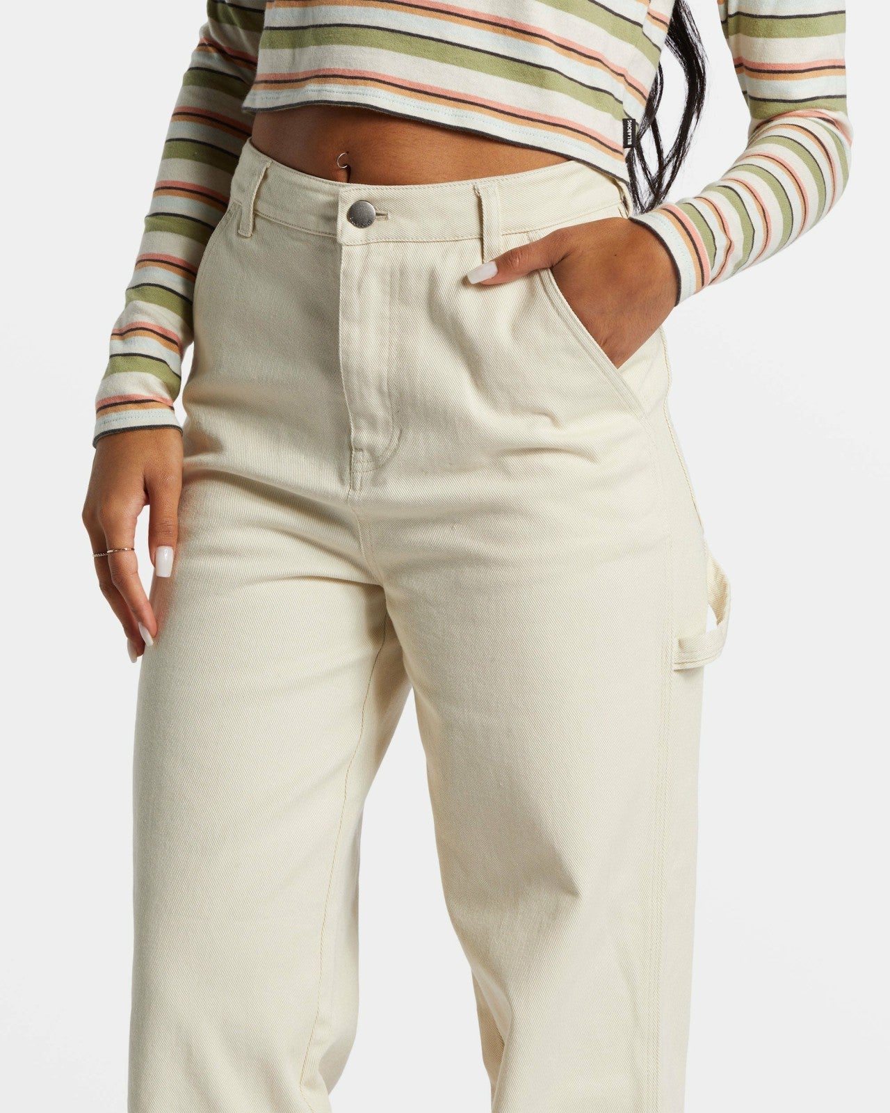 Collet Carpenter Denim Pant - White Cap