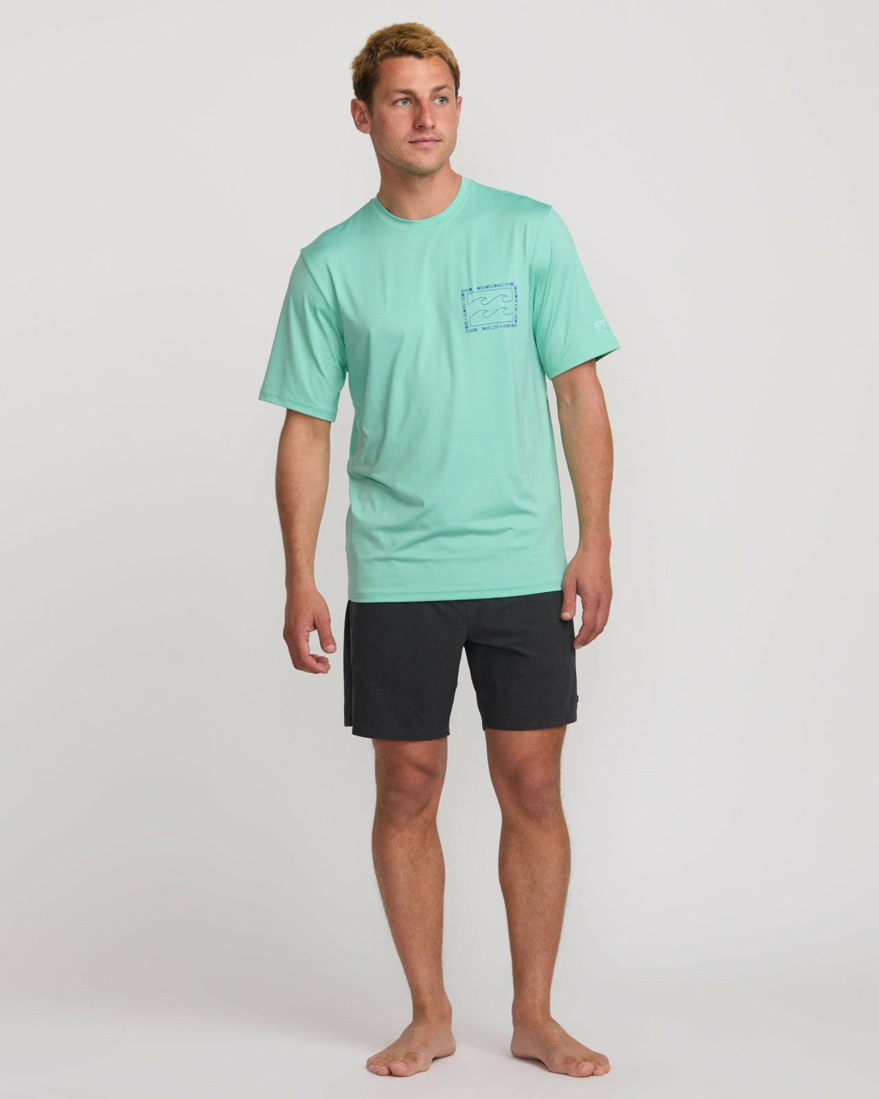 Crayon Wave Loose Fit Short Sleeve Surf Tee - Bermuda