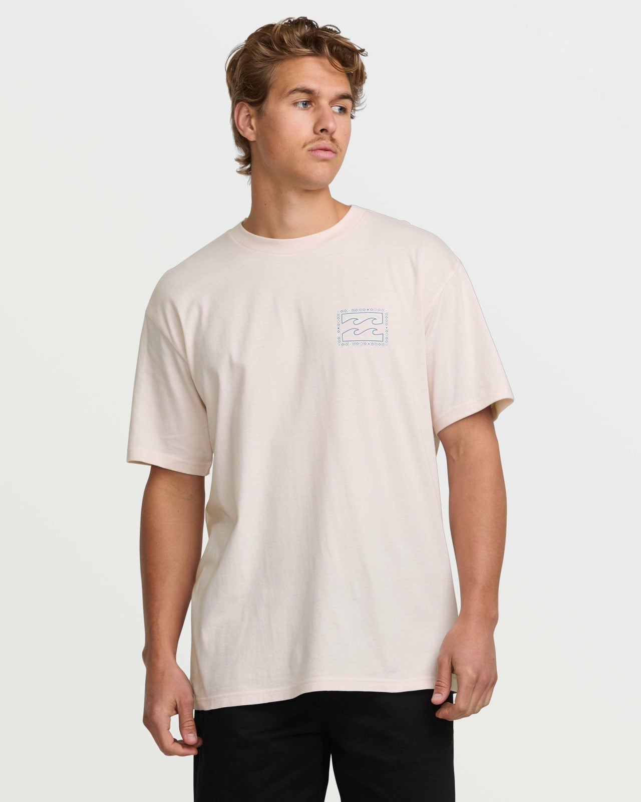 Crayon Wave Premium Tee - Light Pink