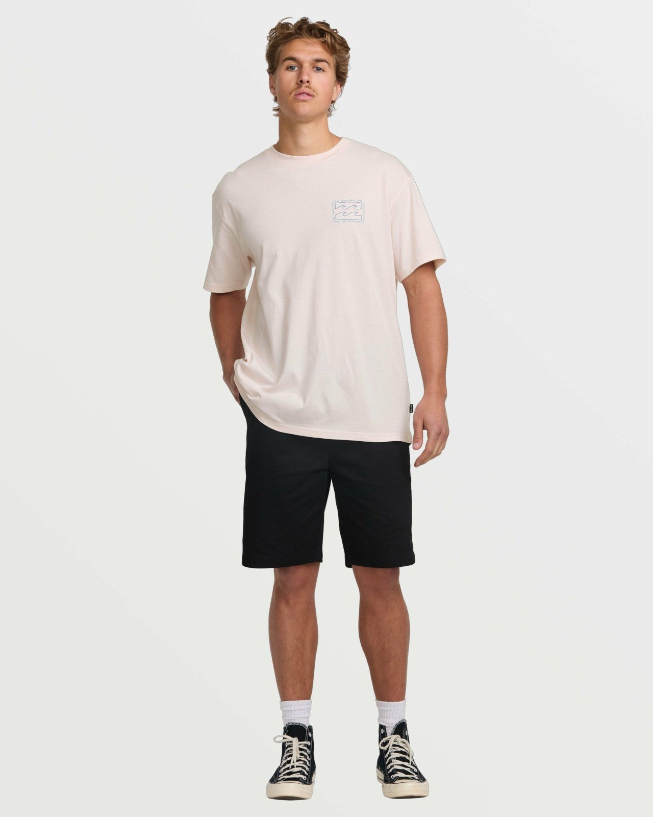 Crayon Wave Premium Tee - Light Pink