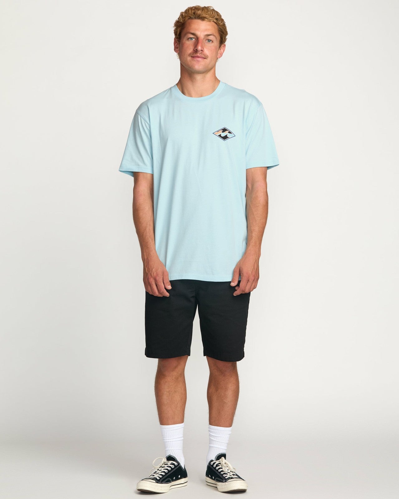 Crayon Wave Premium Tee - Coastal Blue