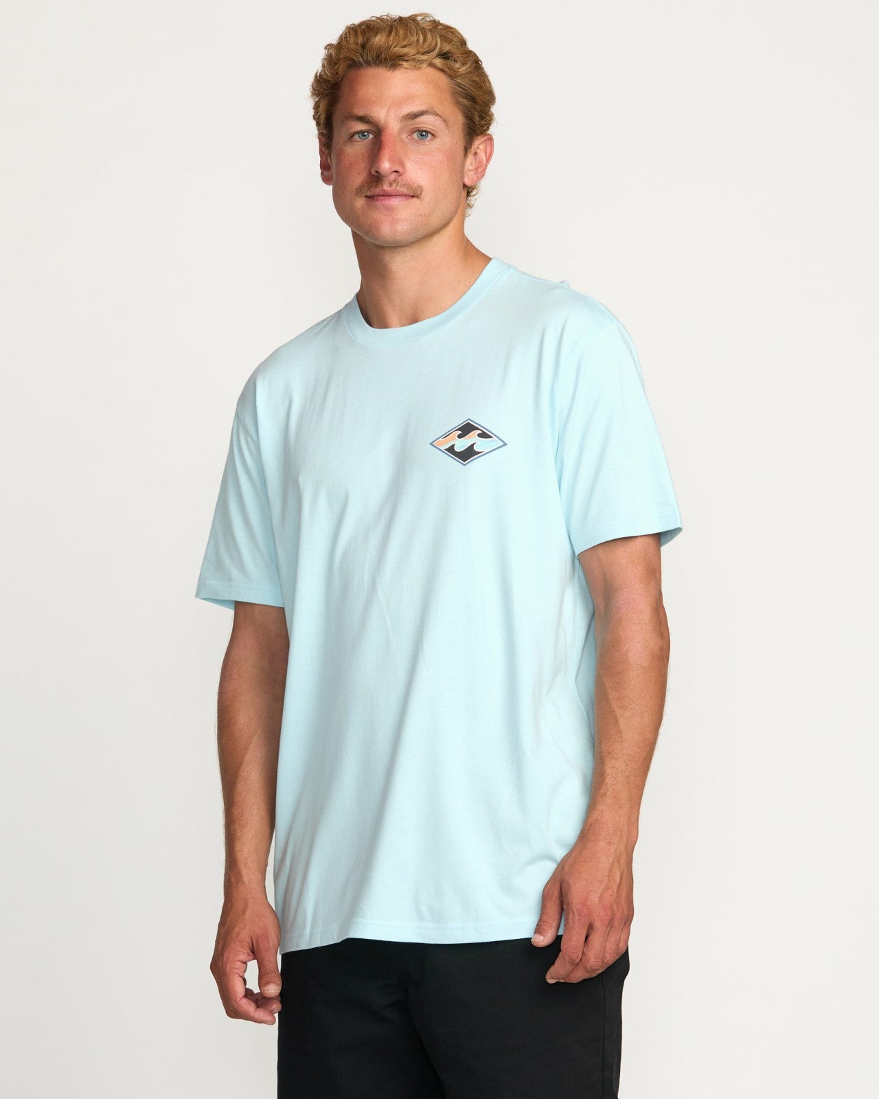 Crayon Wave Premium Tee - Coastal Blue
