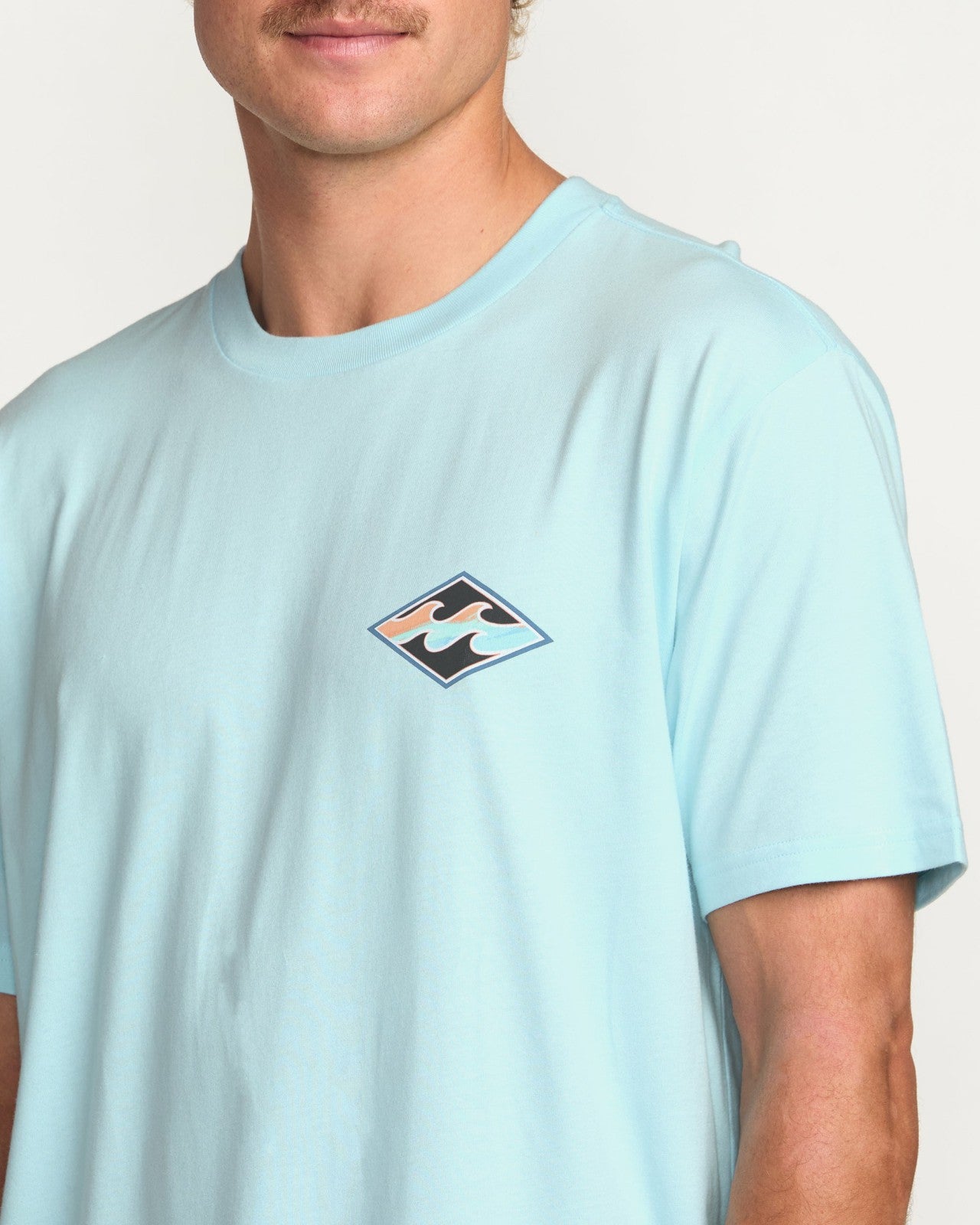 Crayon Wave Premium Tee - Coastal Blue
