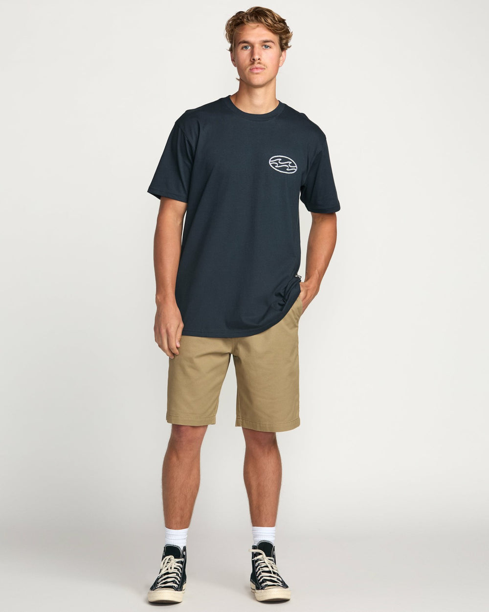 Crayon Wave Premium Tee - Navy