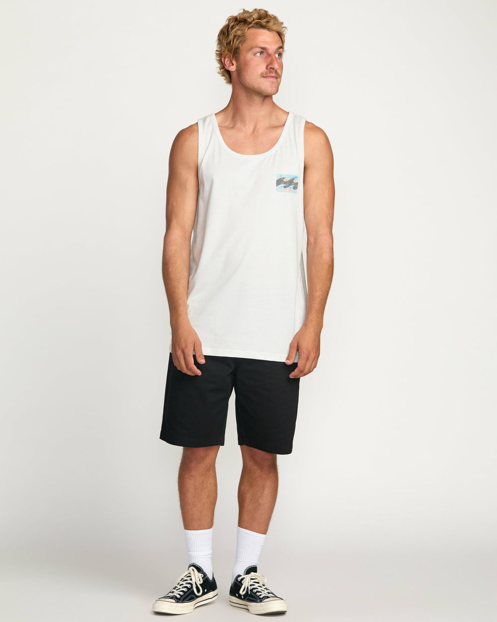 Crayon Wave Premium Tank - Off White