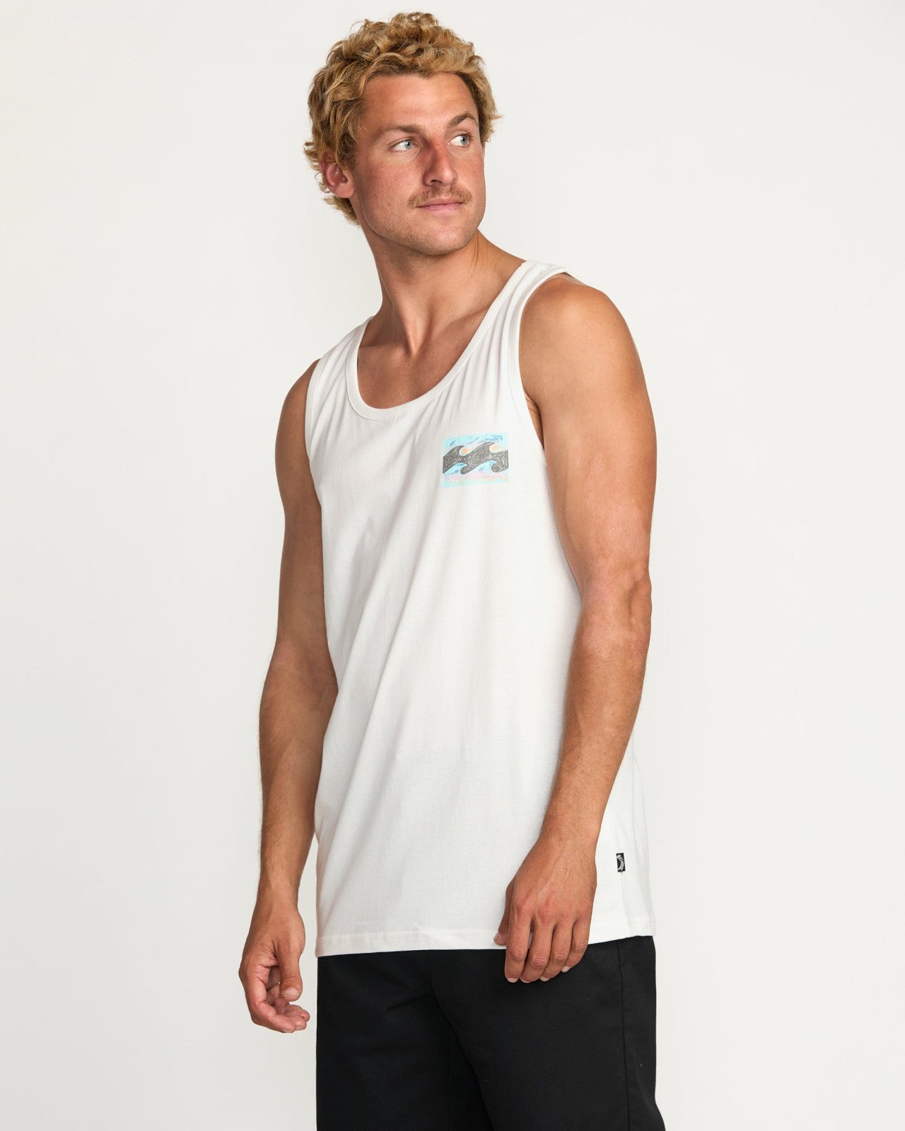 Crayon Wave Premium Tank - Off White