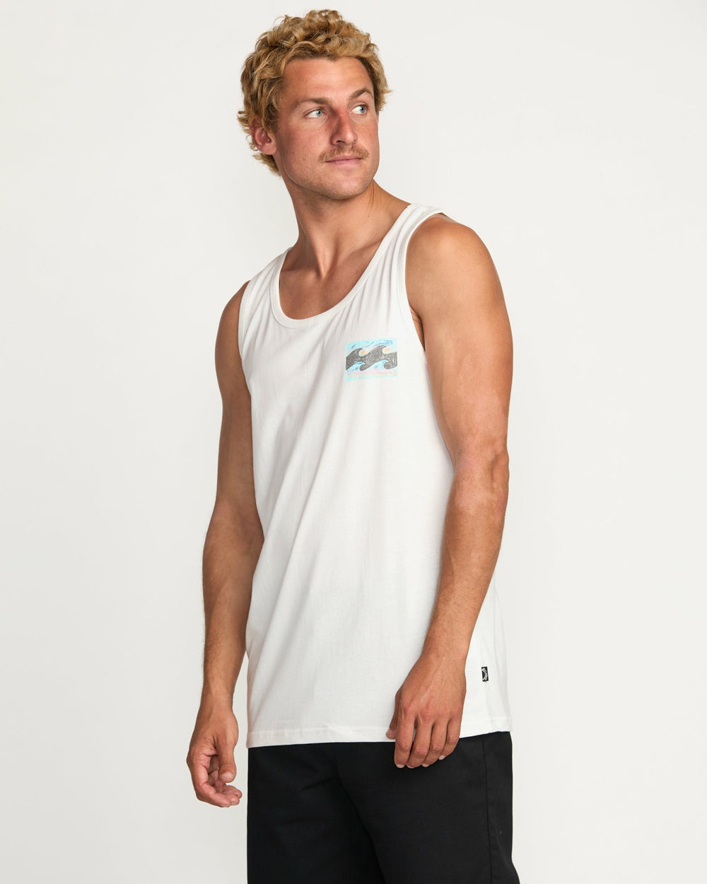 Crayon Wave Premium Tank - Off White