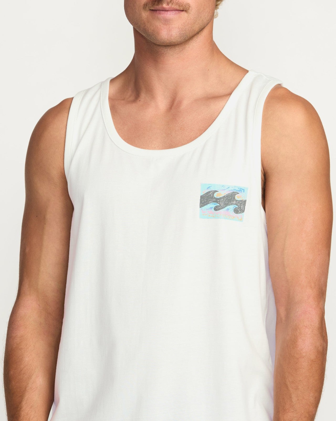 Crayon Wave Premium Tank - Off White