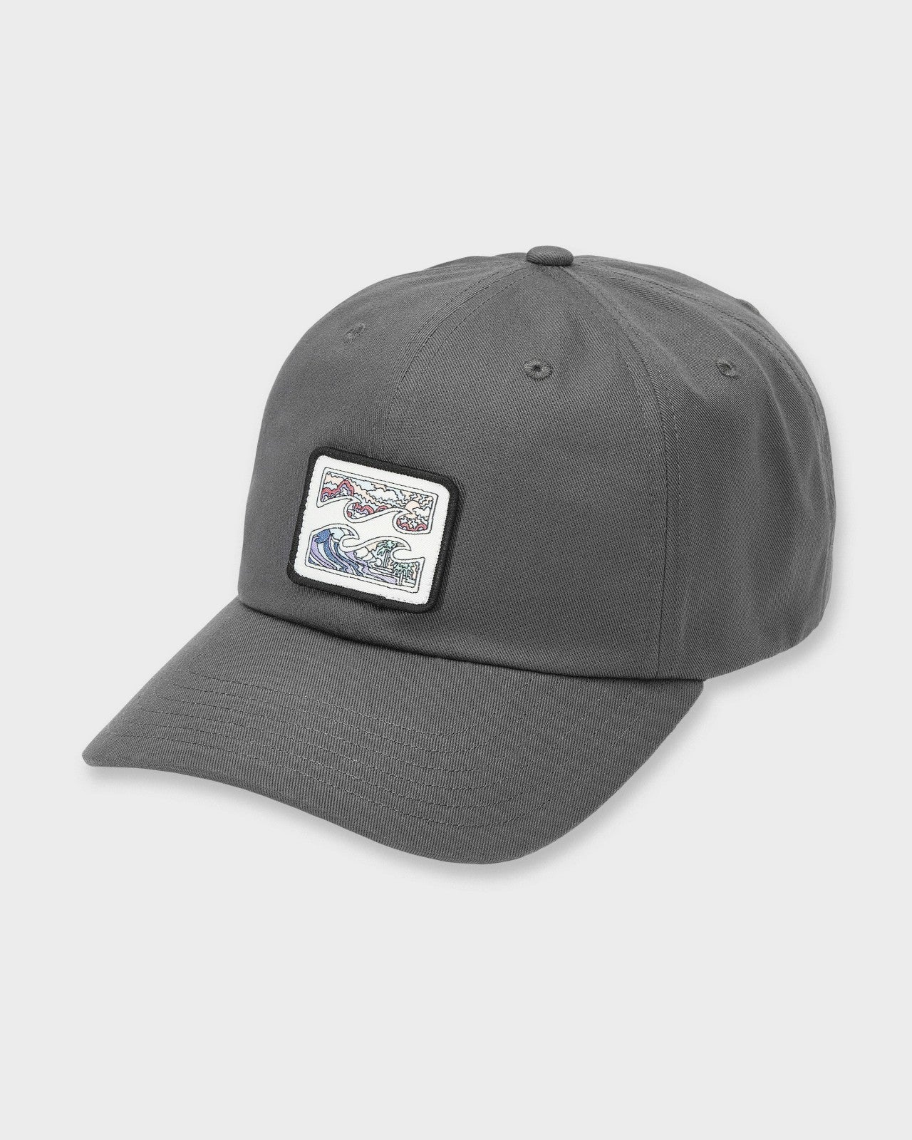 Crayon Wave Strapback Hat - Raven