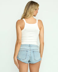 Day Trip Forever Knit Tank - Salt Crystal