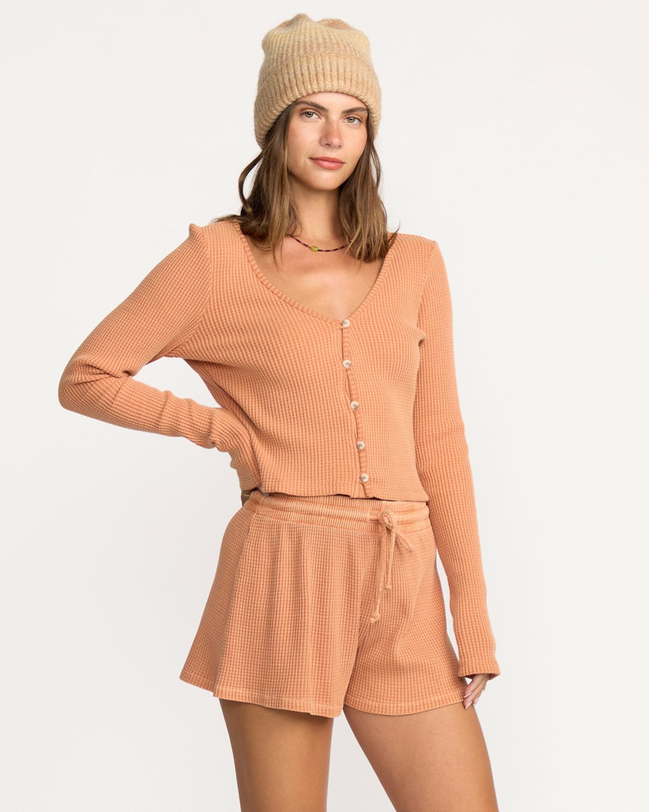 Debbie Vibes Knit Shorts - Sunburnt