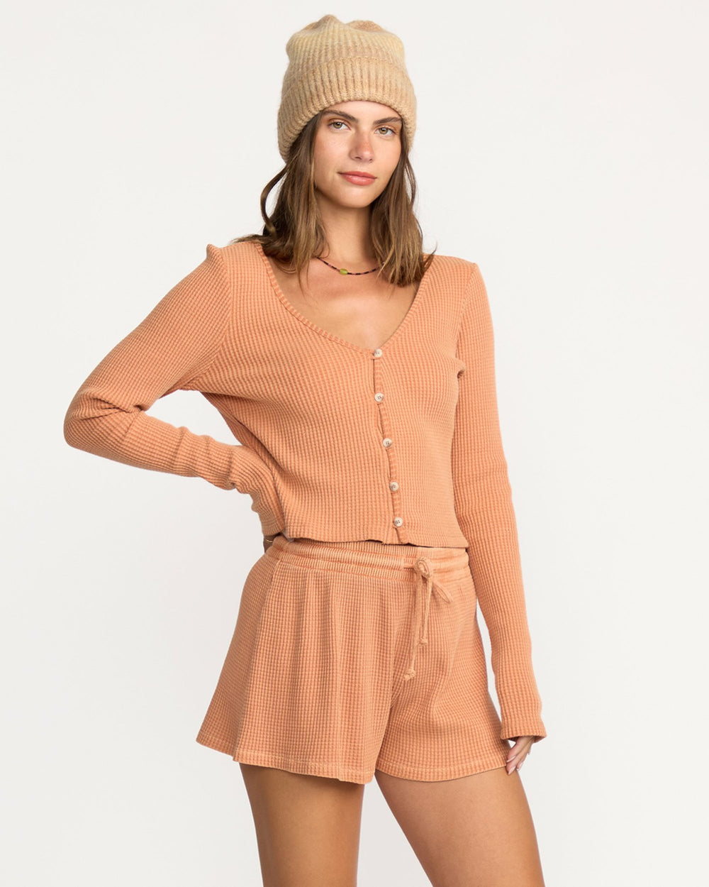 Debbie Vibes Knit Shorts - Sunburnt