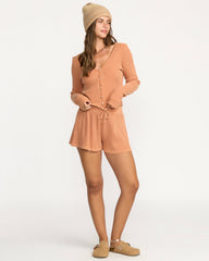 Debbie Vibes Knit Shorts - Sunburnt