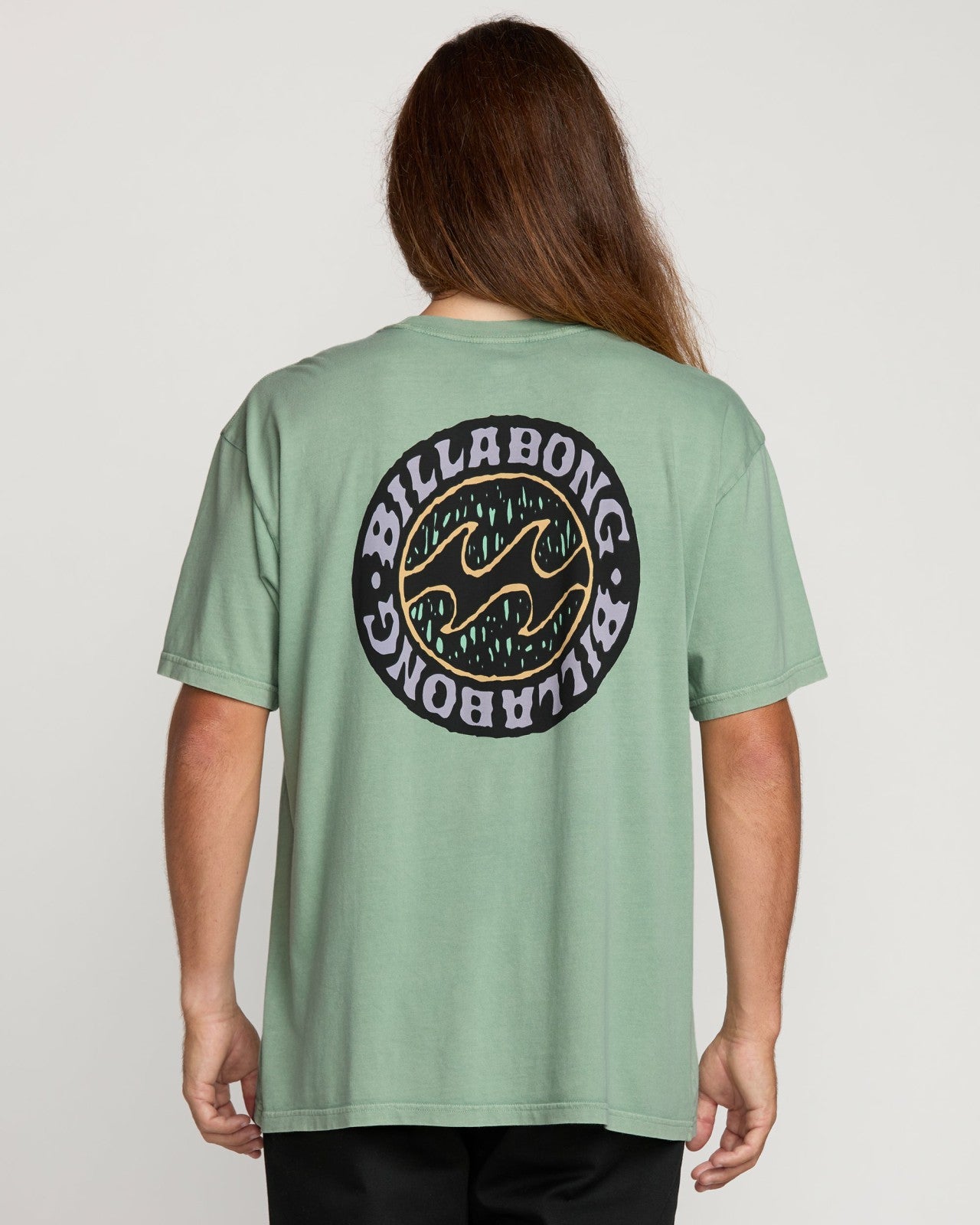 Decal Regular Wave Wash Tee - Mist Green