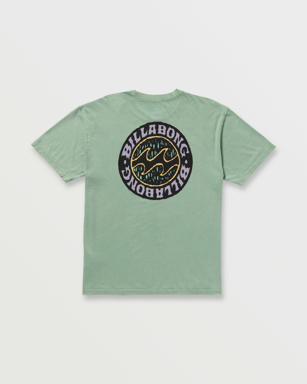 Decal Regular Wave Wash Tee - Mist Green