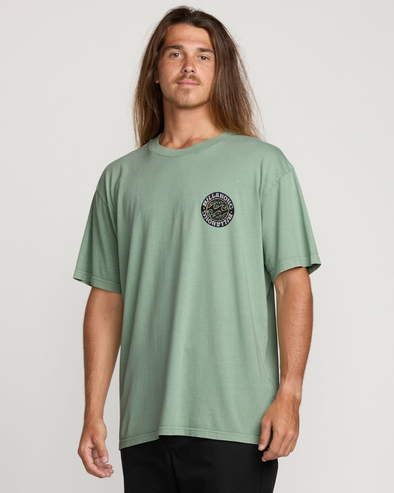 Decal Regular Wave Wash Tee - Mist Green